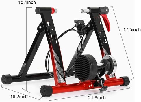 Foldable Magnetic Bike Trainer for Indoor Cycling, 6-Speed Adjustable Resistance Stationary Bicycle Stand for Road & Mountain Bikes, Quiet Home Exercise in Kuwait