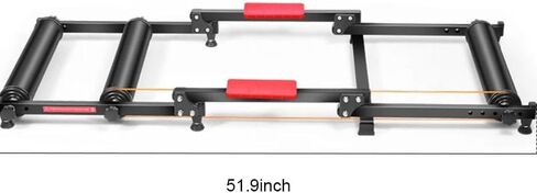 Aluminum Alloy Indoor Bike Trainer Roller, Quiet Adjustable Stationary Cycling Trainer Stand for Road Bikes, Realistic Road Feel Indoor Bicycle Training Equipment in Kuwait