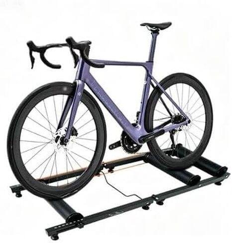 Portable Bike Rollers for Indoor Riding, Adjustable Bicycle Trainer Stand with Distance Adjustment Holes, Quiet Home Cycling Exercise Trainer for All Bike Sizes in Kuwait
