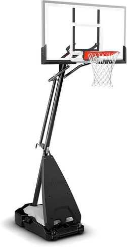 Spalding Ultimate Hybrid Portable Basketball Hoop | Adjustable Height from 7.5' to 10' in Infinite Increments | Arena Slam Breakaway Rim in Kuwait