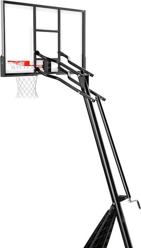 Spalding Ultimate Hybrid Portable Basketball Hoop | Adjustable Height from 7.5' to 10' in Infinite Increments | Arena Slam Breakaway Rim in Kuwait