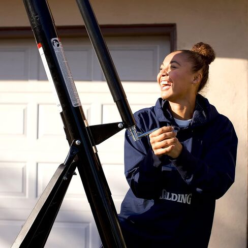 Spalding Ultimate Hybrid Portable Basketball Hoop | Adjustable Height from 7.5' to 10' in Infinite Increments | Arena Slam Breakaway Rim in Kuwait