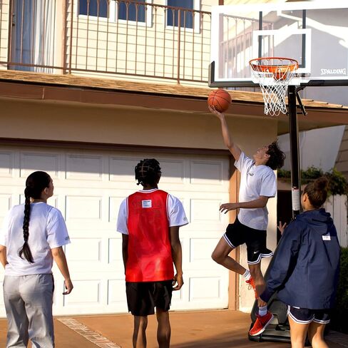 Spalding Ultimate Hybrid Portable Basketball Hoop | Adjustable Height from 7.5' to 10' in Infinite Increments | Arena Slam Breakaway Rim in Kuwait