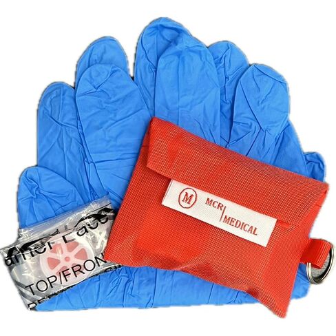 MCR Medical CPR Mask Keychain with Nitrile Gloves (Pack of 50) in Saudi Arabia