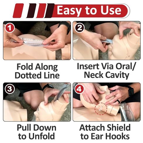 80 Pcs Disposable CPR Face Shield Lung Bags for Prestan Professional Adult Manikin, Replacement for CPR & EFR Training in Kuwait