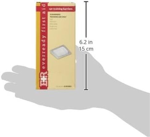 Ever Ready First Aid Latex Free CPR Training Practice Manikin Face Shields - 50 Pack in Kuwait