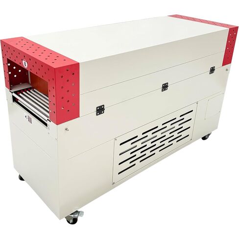 ماكينة الانكماش الحراري TECHTONGDA متوافقة مع فيلم PVC/POF 220V 3PH | نفق الانكماش الحراري مع درجة حرارة قابلة للتعديل 0-300 درجة مئوية، سرعة الناقل 0-15 م/دقيقة، حمولة 33 رطلاً للأغذية/المشروبات/المنتجات المعبأة في زجاجات in Kuwait