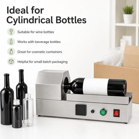Electric PVC Capsule Heat Shrink Machine, Bottle Neck Sleeve Shrink Sealer, Wine Bottle Cap Packaging Heat Shrinking Equipment for Glass Bottles in Kuwait