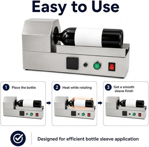 Electric PVC Capsule Heat Shrink Machine, Bottle Neck Sleeve Shrink Sealer, Wine Bottle Cap Packaging Heat Shrinking Equipment for Glass Bottles in Kuwait