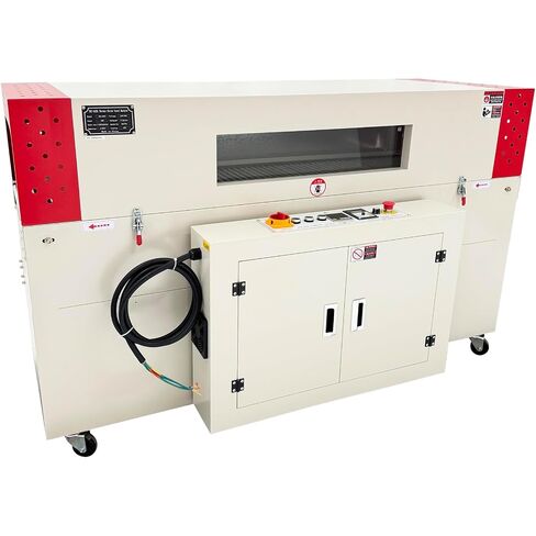 Industrial Heat Shrink Warp Tunnel Machine 220V 3PH 13kW | For PVC/POF Film,1500x450x250mm Tunnel. 0-300°C Adjustable Temp, 0-15m/min Conveyor, 15kg Capacity, SUS304 Heating Tubes in Kuwait