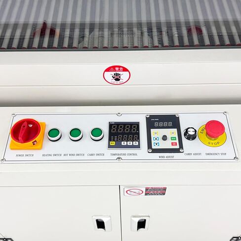 Industrial Heat Shrink Warp Tunnel Machine 220V 3PH 13kW | For PVC/POF Film,1500x450x250mm Tunnel. 0-300°C Adjustable Temp, 0-15m/min Conveyor, 15kg Capacity, SUS304 Heating Tubes in Kuwait
