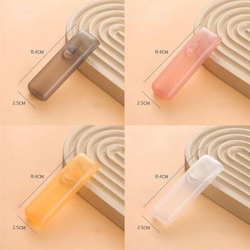 Small Storage Box Set of 4, Portable Toothpick Holder Cotton Swab Container, Food Grade Plastic Travel Organizer with Snug Lid for Desk Car Purse Office in Kuwait