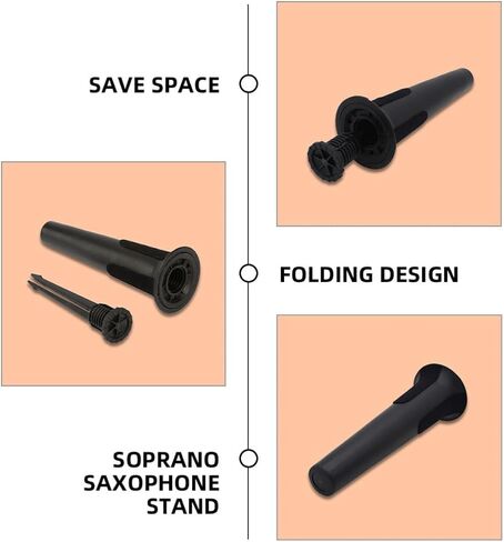 Healifty Foldable Simple Plastic Delicate Iron and Construction Design Holder B-key Saxophone with Saxophone for Music Display in Kuwait