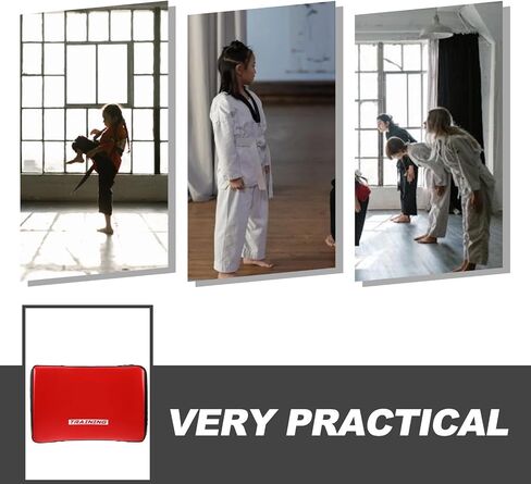 Angoily Taekwondo Kick Pads for Youth and Adults Thickened Curved Pu Eva Kicking Shield with Large Chest Design for Boxing and Sparring Training Protection and Stability in Kuwait
