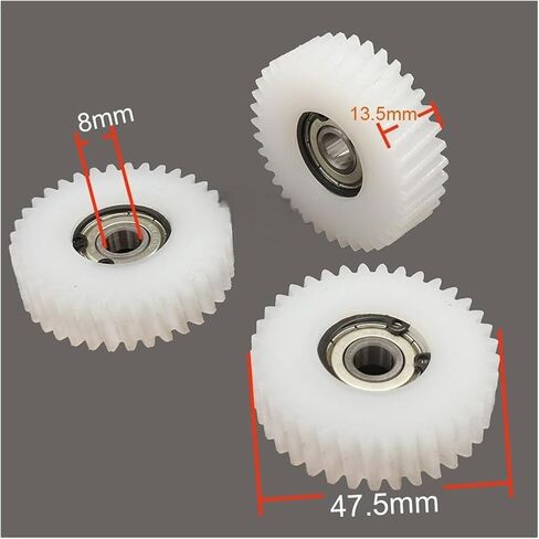 47.5x13.5mm 36T Helical Nylon Gear for 500W/750W Hub Motors - Includes 608Z Bearings, Durable MTB Ebike Parts in Kuwait