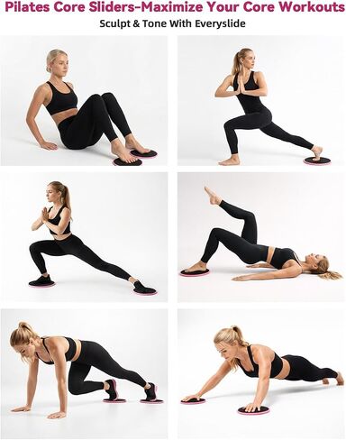 lucdnc Pilates Kit for Home,24 pcs Workouts Sets for Women 14"Pilates Circles 8" Yoga Ball, Resistance Band for Ankle,Back,Legs,Glutes,Pilates Equipment Ideal for Home Gym & Travel Fitness Essentials in Kuwait