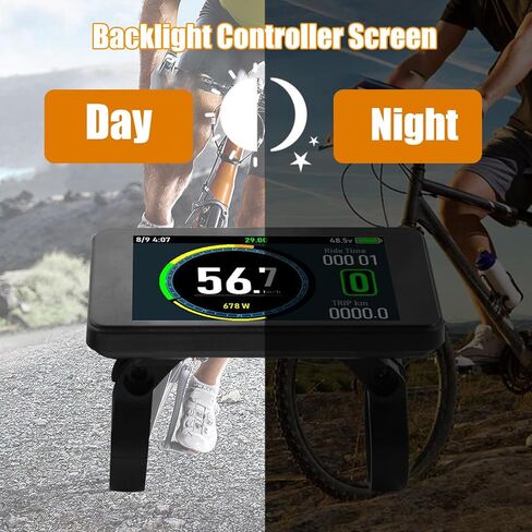 Electric Bike LCD Display, Universal 24V to 72V Multi Protocol Speedometer | TFT Color Screen, 5 Pin Waterproof Connector, Durable ABS, Mounting Kit, for E Bike DIY and Cycling Enthusiasts in Kuwait