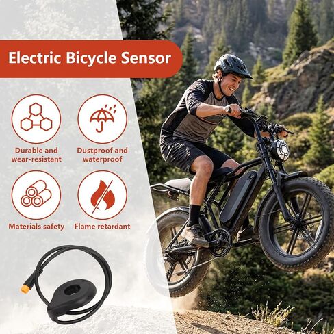 Electric Bike Pedal Assist Sensor, 12 Magnets Electric Bike Pas Sensor, PC Plastic Bicycle Assist, Left Side Dual Hall Bike Speed Sensors for Electric Bicycle, DC4.5-6V in Kuwait