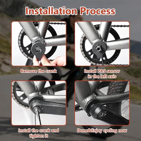 Electric Bike Pedal Assist Sensor, 12 Magnets Electric Bike Pas Sensor, PC Plastic Bicycle Assist, Left Side Dual Hall Bike Speed Sensors for Electric Bicycle, DC4.5-6V in Kuwait