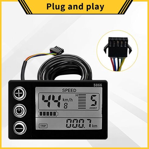 E-Bike S866 Display Screen,Electric Bicycle Parts,Compatible with Q20 H20 H26 Pro Electric Bicycle in Kuwait