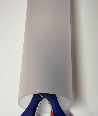 1 Piece Frosted Clear Acrylic Tube 4" OD x 3 3/4" ID x 8" (7 7/8") Inch Long - 4" Diameter in Kuwait