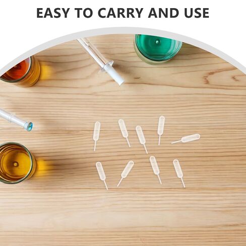 Holibanna 100pcs Disposable Plastic Pipettes Transparent Liquid Dropper for Precise Small Volume Transfer in Science Lab Culinary DIY Accurate Controlled Dosing in Kuwait