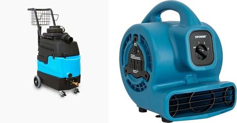 Mytee 8070 Lite Heated Carpet Extractor + XPOWER P-80A Mini Air Mover Bundle – Commercial Carpet Cleaner with Heated Extraction & High Velocity Floor Dryer, Blue in Kuwait
