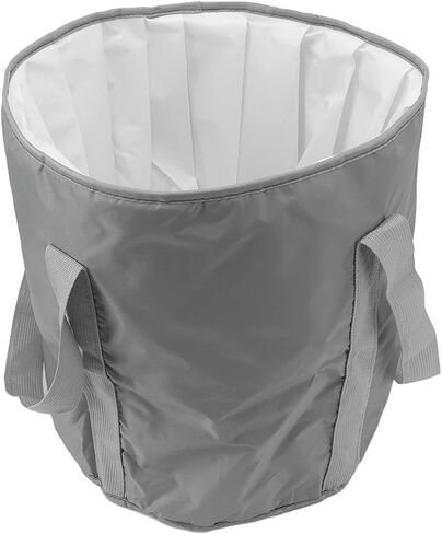 Foldable Foot Soak Tub, Portable Pedicure Basin for Travel & Home, Double Layer Design, Thickened Polyester Material (Gray) in Kuwait