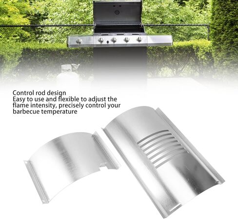 Stainless Steel Flame Broiler Kit with Control Handle and Adjusting Bar for BBQ Grills Even Cooking Easy Storage in Kuwait