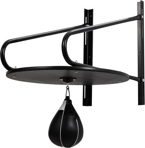 Hipicute Speed Bag Platform Kit - 24" Heavy Duty Wall Mount Boxing Equipment with 180°/360° Swivel Punching Ball for Home Gym, Professional Reaction Training & Fitness Workouts in Kuwait