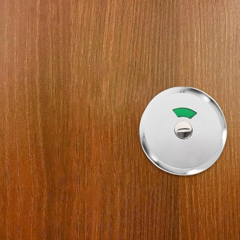VANZACK Bathroom Door Lock and Privacy Indicator Stainless Steel for Versatile Use Security Lock with Vacant Engaged Indicator Public Restroom Office Doors in Kuwait