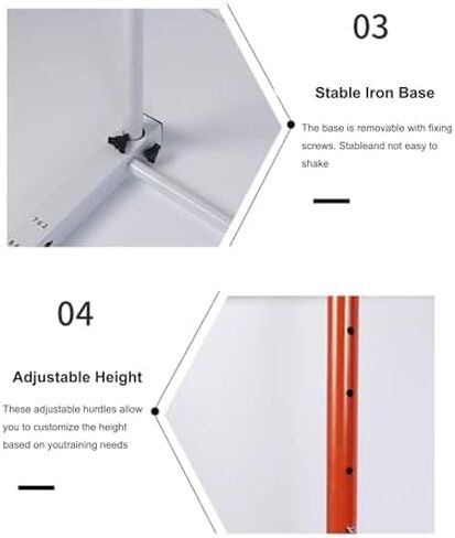 Height Adjustable Hurdles, Adjustable Training Hurdles for Agility Workouts, Track and Field Team Practice, Sports Equipment for Enhanced Performance, 1pcs-40-60cm (15 3/4"-15 3/4") in Kuwait