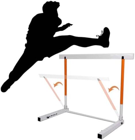 Height Adjustable Hurdles, Metal Folding Track & Field Hurdles, Speed Agility Obstacle Training for Adult Kids Athletes, 76-106cm Adjustable Hurdle for Soccer, Portab, A in Kuwait