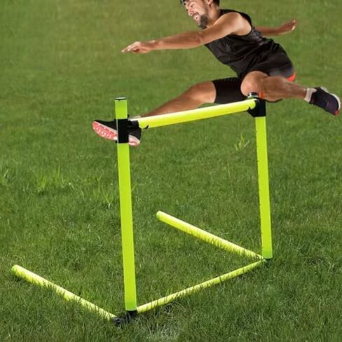 Height Adjustable Hurdles, Portable Jumping Hurdles Pole - 5 Pcs, 10-60cm Adjustable Agility Hurdle Training Equipment, Outdoor Sports Turf Obstacles Bar, Easy to Ins, A in Kuwait