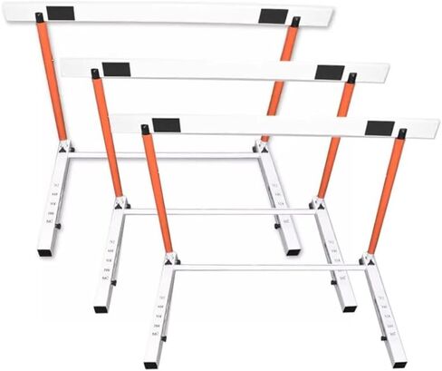 Height Adjustable Hurdles, 3 Pcs Agility Hurdles Training Equipment 30in - 42in, Professional Athletic Race Hurdling for Athlete/Coach, Adjustable Speed Training Pole, A in Kuwait