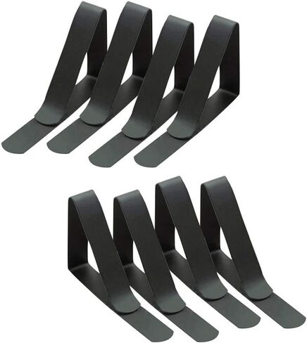 Molaxhome Stainless Steel Tablecloth Clips Adjustable for 1.5 inch Thick Table Angle Clamps Table Cloth Holders (8, Black, one Size) in Kuwait