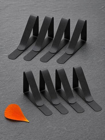 Molaxhome Stainless Steel Tablecloth Clips Adjustable for 1.5 inch Thick Table Angle Clamps Table Cloth Holders (8, Black, one Size) in Kuwait