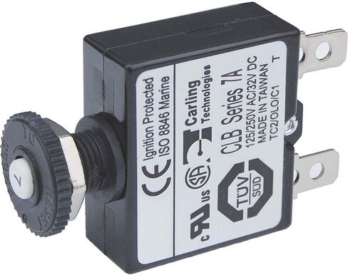 Blue Sea 7053 7A Push Button Thermal With Quick Connect Terminals in Kuwait