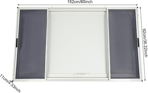 Serving Window for Food Trucks, Aluminum Alloy Food Truck Service Window, Concession Windows for Mobile Catering, Coffee Carts (60" W x 36" H Without Screens) in Kuwait