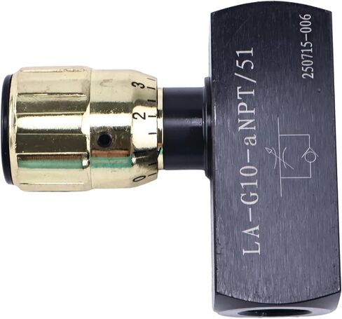 Hydraulic In-Line Adjustable Variable Flow Control Valve LAFC-06N LAFC06N compatible with Tractor Excavator Loader Dozer Forklift 3/8″ NPT in Kuwait