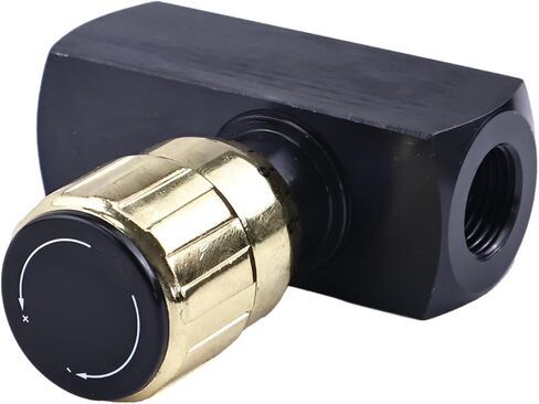 Hydraulic In-Line Adjustable Variable Flow Control Valve LAFC-06N LAFC06N compatible with Tractor Excavator Loader Dozer Forklift 3/8″ NPT in Kuwait