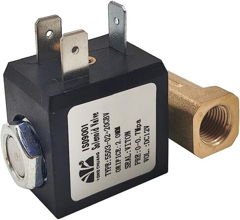DC 12V Normally Closed 2 Way 1/8" 7 bar Brass Water Solenoid Valve for Coffee Makers,Gas Heater, Medical Device Sterilization Equipment,Beverage Machine,etc in Kuwait