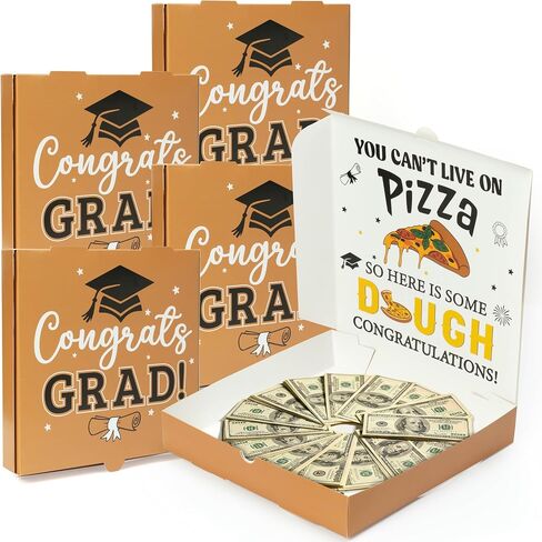 CJiangpo 5Pcs Graduation Pizza Money Box for Cash Gift, Funny Graduation Party Money Holder Congrats Grad Decorations, Surprise Gift Box for High School College Graduates Class of 2026 Party Supplies in Kuwait
