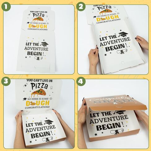 CJiangpo 5Pcs Graduation Pizza Money Box for Cash Gift, Funny Graduation Party Money Holder Congrats Grad Decorations, Surprise Gift Box for High School College Graduates Class of 2026 Party Supplies in Kuwait