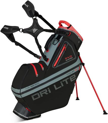 BIG MAX Dri Lite Hybrid Tour 2 Stand Golf Bag – Lightweight Hybrid Carry & Cart Design, 14-Way Divider, Water-Resistant Material, Cooler Pocket, Premium Storage in Kuwait