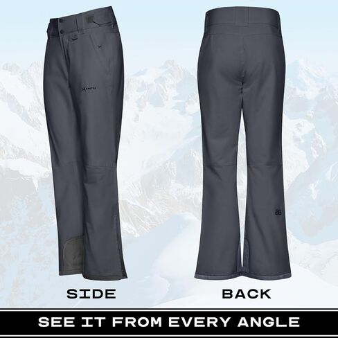 Arctix Women's Insulated Snow Pants, Water Resistant Snow Pants for Skiing & Snowboarding, Steel, Small in Kuwait