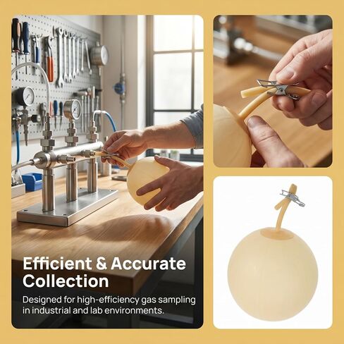 Mobestech 4Pcs Inflatable Latex Gas Sampling Bladders with Clips Laboratory Balloon Collector Tool for Industrial Environmental Gas Collection in Kuwait