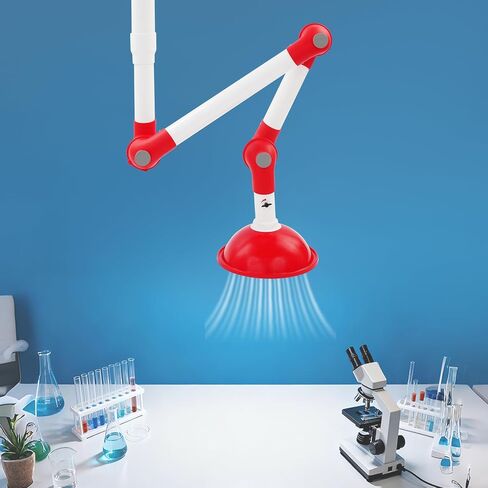 Laboratory Exhaust Vent, 360° Rotatable Lab Fume Extractor, 14.76 Inch Expanded Hood Opening, Lab Exhaust Vent Fume Extractor Arms, for Laboratories, Moxibustion Halls in Kuwait