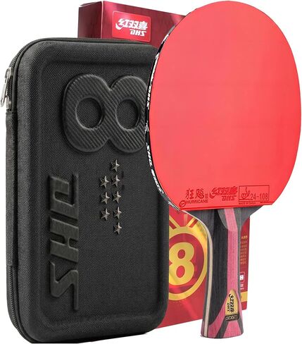DHS Ping Pong Paddles,Table Tennis Racket with Hurricane 3 High Spin & Speed for Advanced Offensive Players, Flared Handle in Kuwait