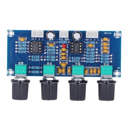 وحدة Preamp ثنائية القناة NE5532، التحكم في الجهير المتوسط ​​العالي، مصدر طاقة تيار مستمر 12 فولت - 24 فولت لأنظمة الصوت في السيارة in Kuwait